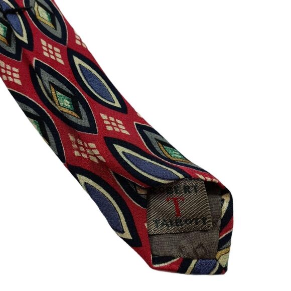 Robert Talbott Studio Parisian Tie Hand Sewn Silk Geometric USA Red 3.75 X 58 - Picture 6 of 6